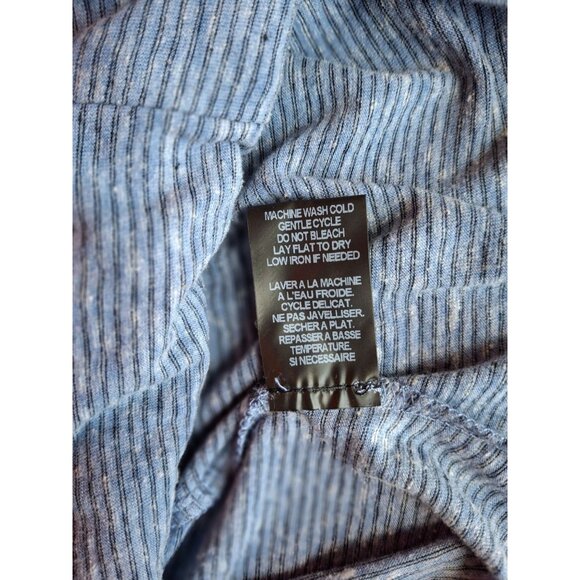 Pure Essence Women Tunic Top SP Blue Sleeveless Button Front Cowl Neck Lagenlook - Picture 5 of 7